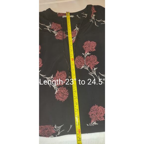 Daniel Rainn Top Blouse Womens LARGE BOHO Intricate Floral Embroidery Black - Picture 13 of 16